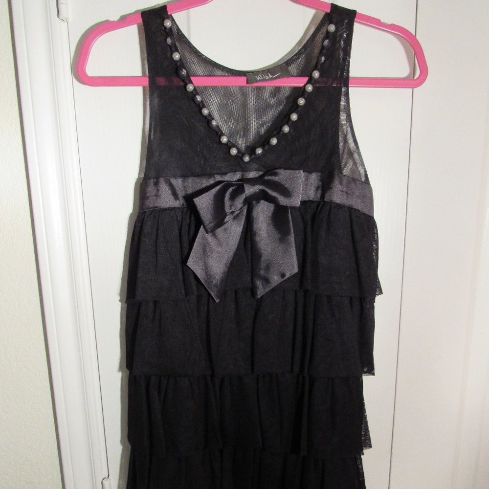 Wish Black Ruffle Dress - Picture 1 of 4